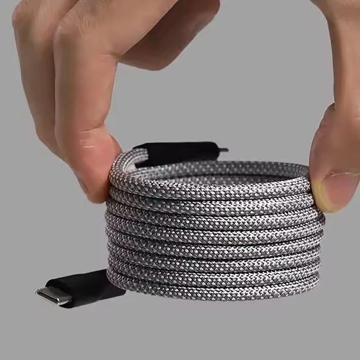 Magnetic absorption nano portable rope mobile phone data cable suitable for type-c Apple 15PD extended 2-meter charging cable Heloideo