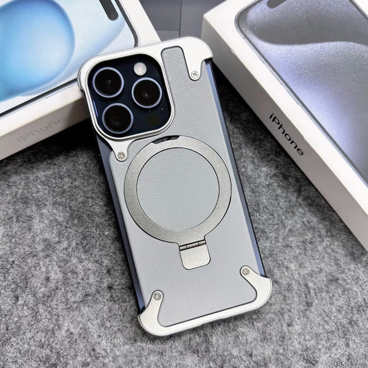 Magnetic Metal Stand Phone Case Heloideo