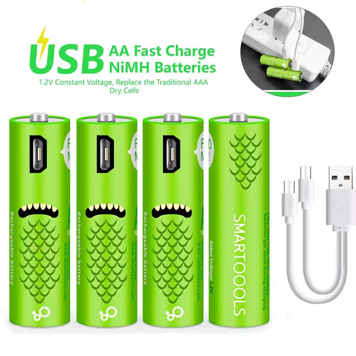 1.5V AAA USB rechargeable lithium battery with type-c port Heloideo