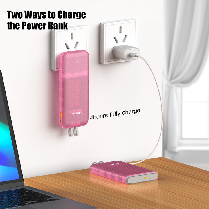 Copy of Removable 45W AC Power Bank 10000mAh laptop, Quick Charge USB C High-Speed Portable Charger Heloideo PB174 Heloideo