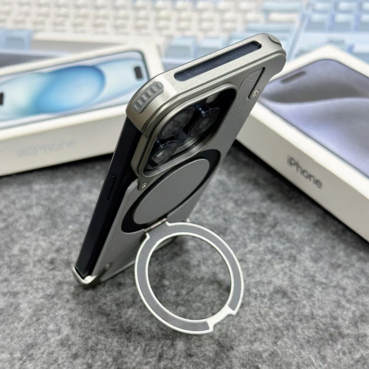 Magnetic Metal Stand Phone Case Heloideo