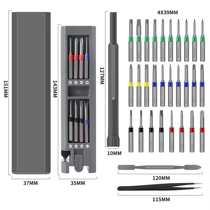 Micro Precision Screwdriver Set Universal Household, Electronics Tool Kit Screwdriver Kit for Computer, iPhone, Macbook, PS4, PS5, Nintendo, Xbox Controller Repair Kit Heloideo