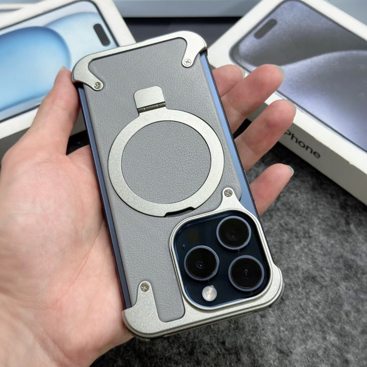 Magnetic Metal Stand Phone Case Heloideo