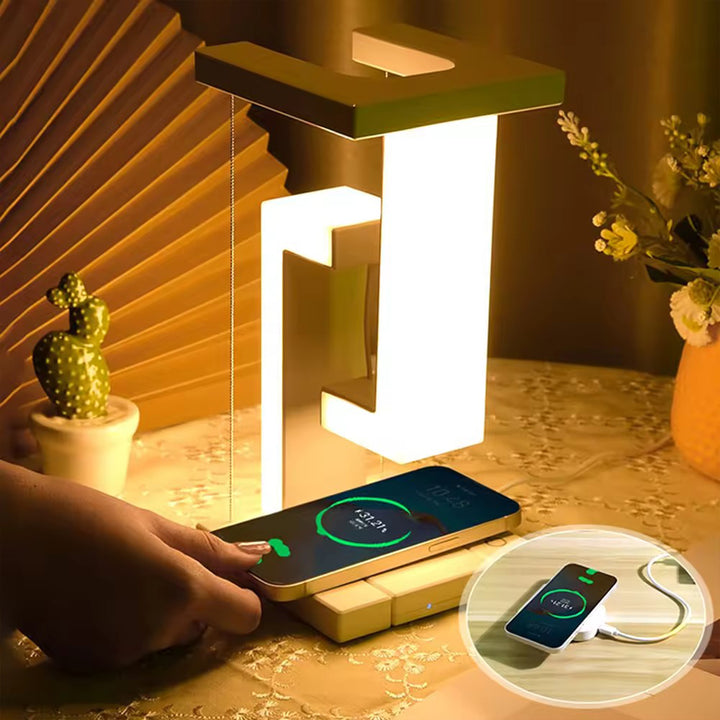 Suspended Anti Gravity Night Light - Warm Smartphone Wireless Charging Table Light Atmosphere Light Heloideo