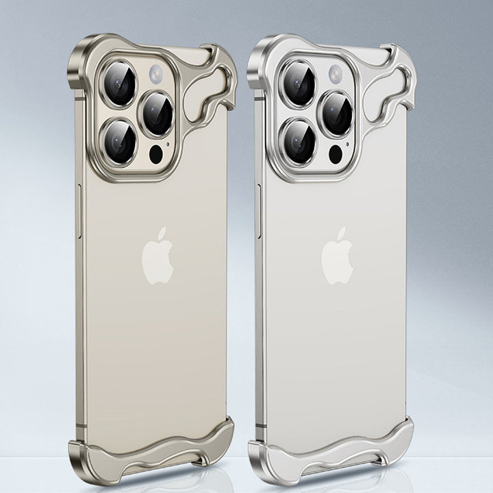 iPhone special-shaped zinc alloy protective case provides bare metal texture Heloideo