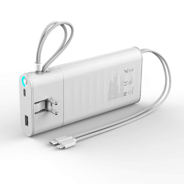 PB165 20000mAh 65W 3-in-one fast-charging power bank with AC plug & cables